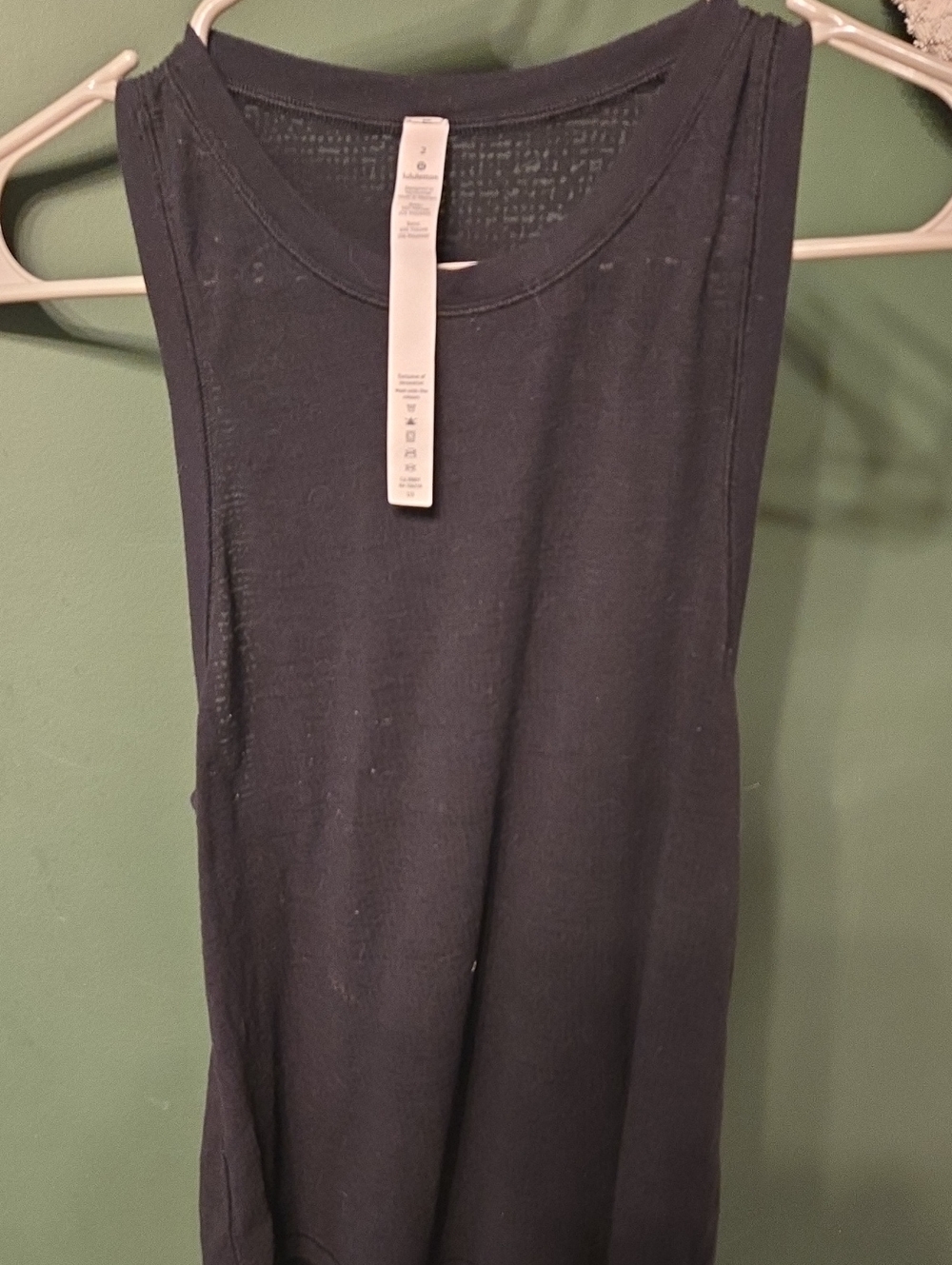 lululemon athletica Black Ribbed Sleeveless Tank
